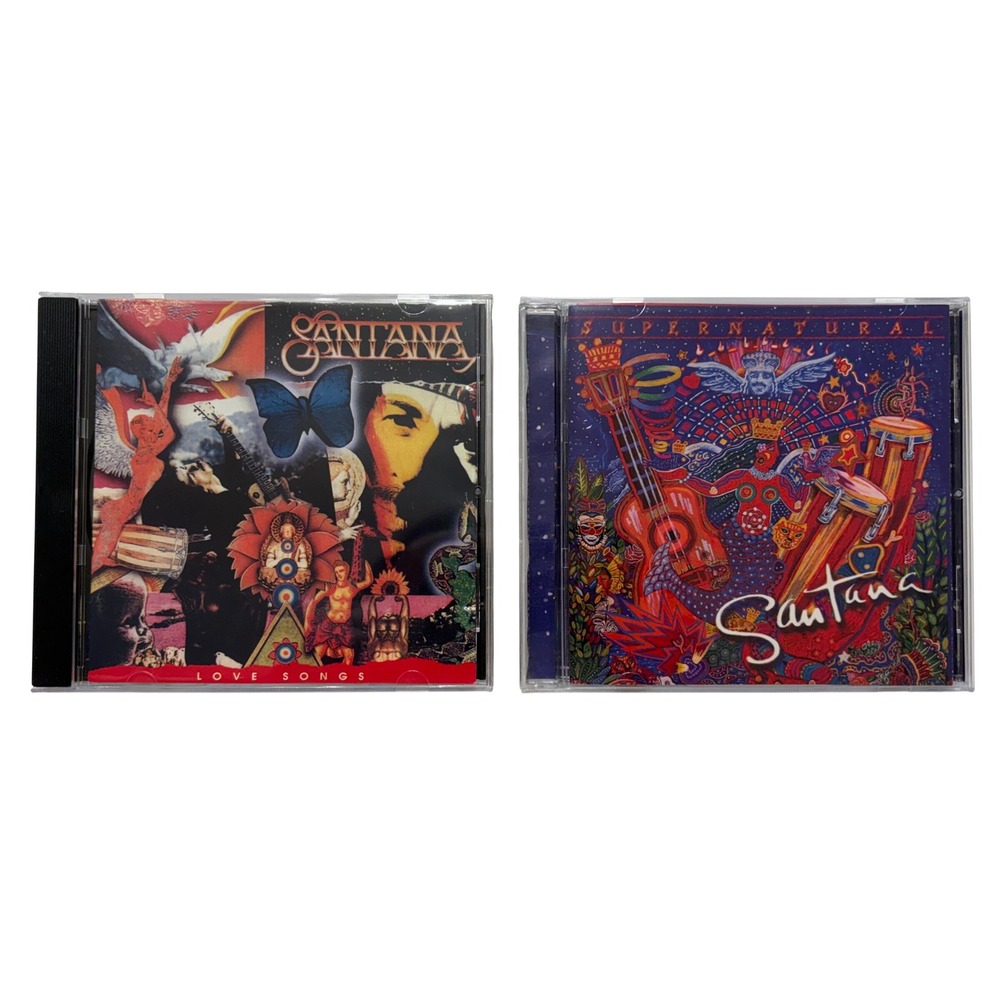 Santana CD Lot Supernatural and Love Songs Classic Rock Latin 2 Disc Set
